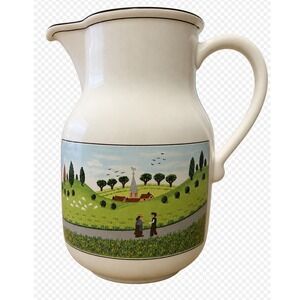 Villeroy & Boch Naif Pitcher Folk Art Village Luxembourg Vintage